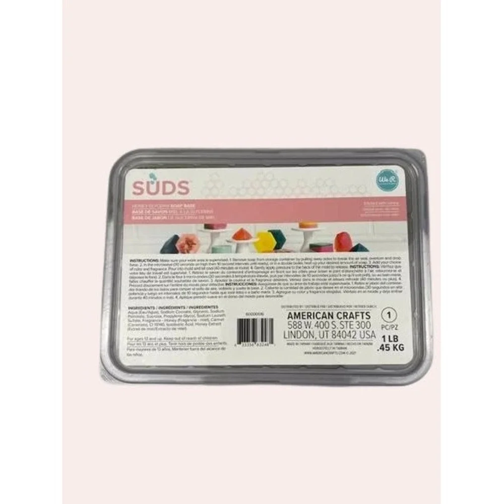 We R Makers SUDS Honey Glycerin Soap Base 1 lb Sealed Craft Supply